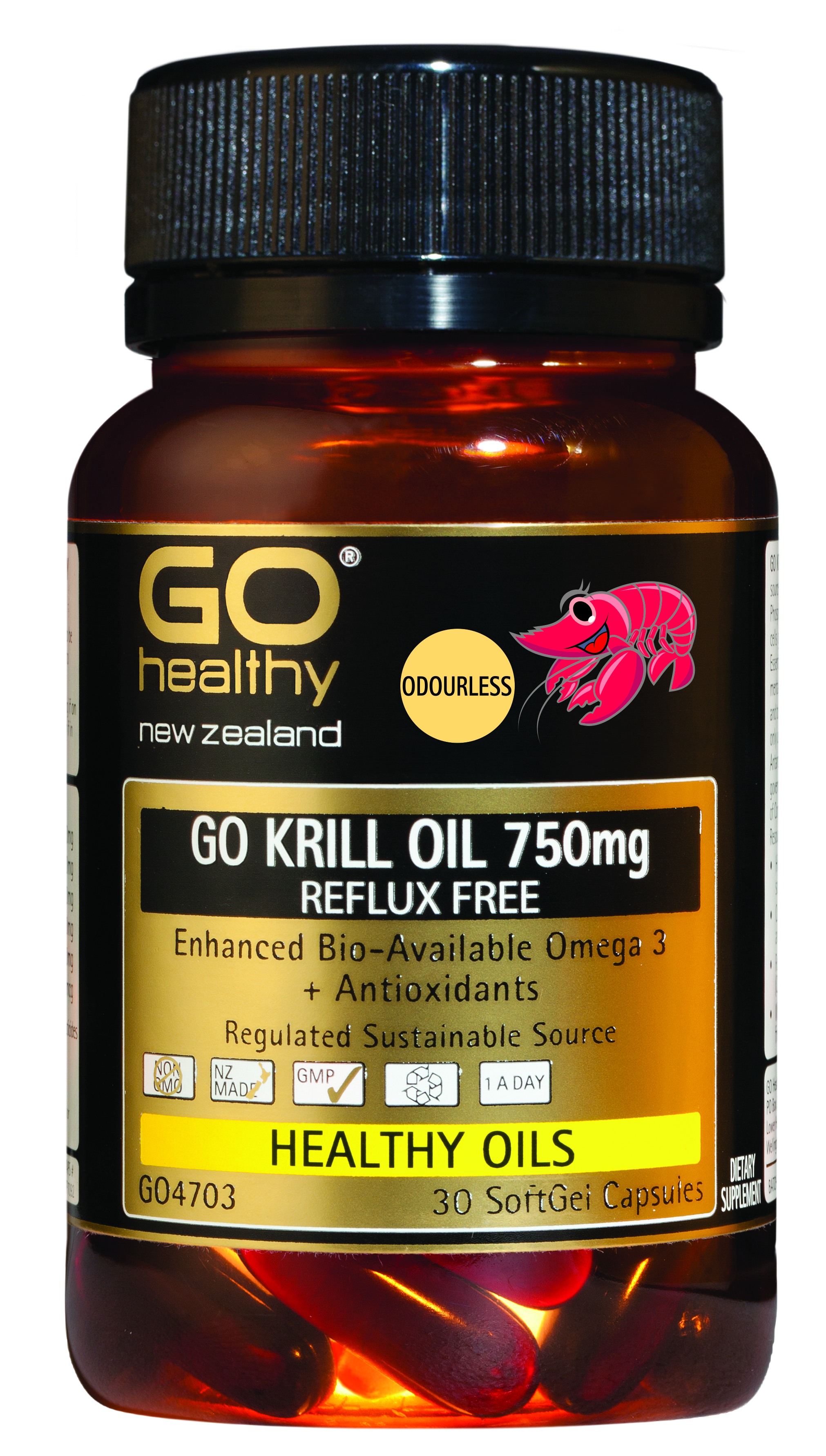 GO Healthy Krill Oil 750mg 60 Capsules